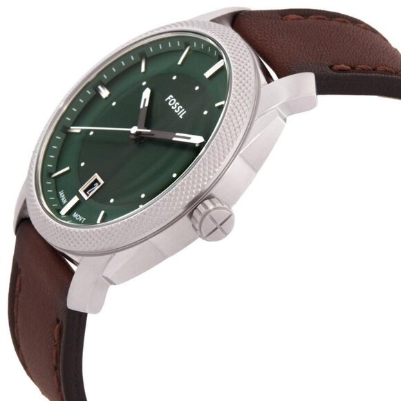 NWT Authentic Fossil Machine Quartz Green Dial Men's Watch - Picture 2 of 3